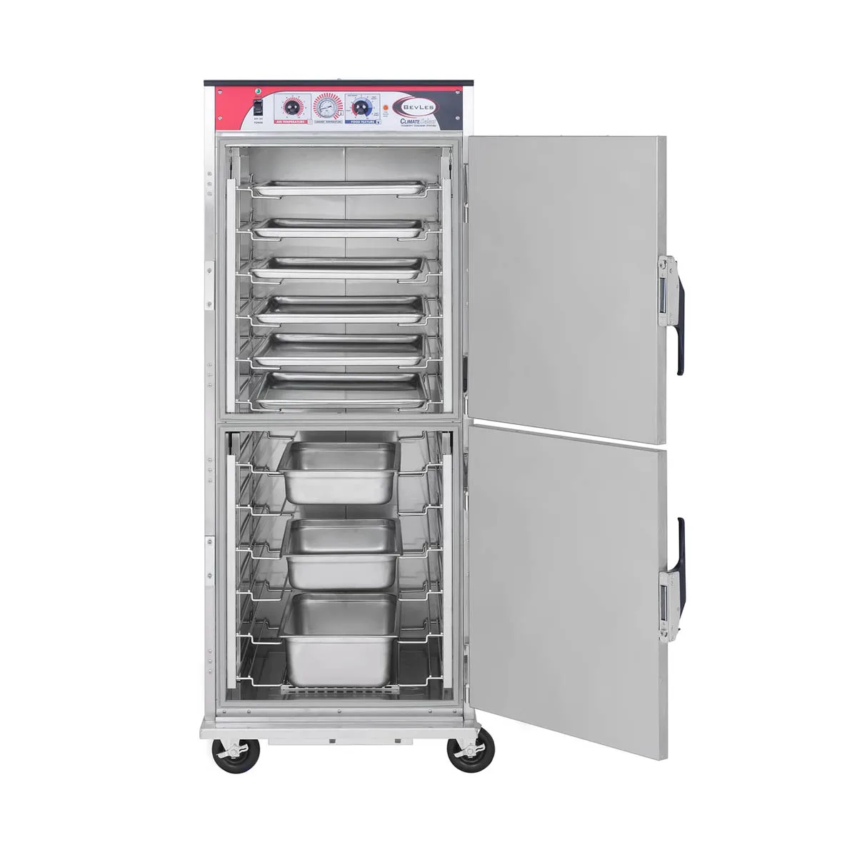 BevLes HCSS74W124 Full Height Insulated Humidity Controlled Heated Holding Cabinet, 230V