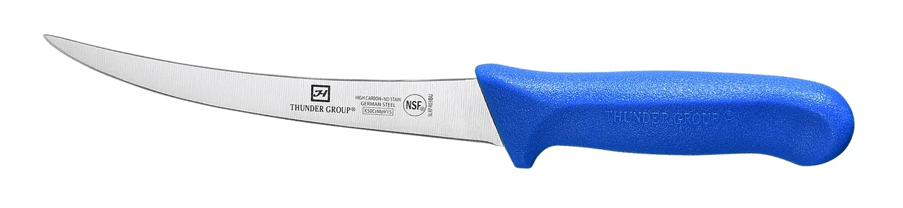 Thunder Group SLKF403BU Boning Knife, 6" Blade, Polypropylene Handles, German Steel