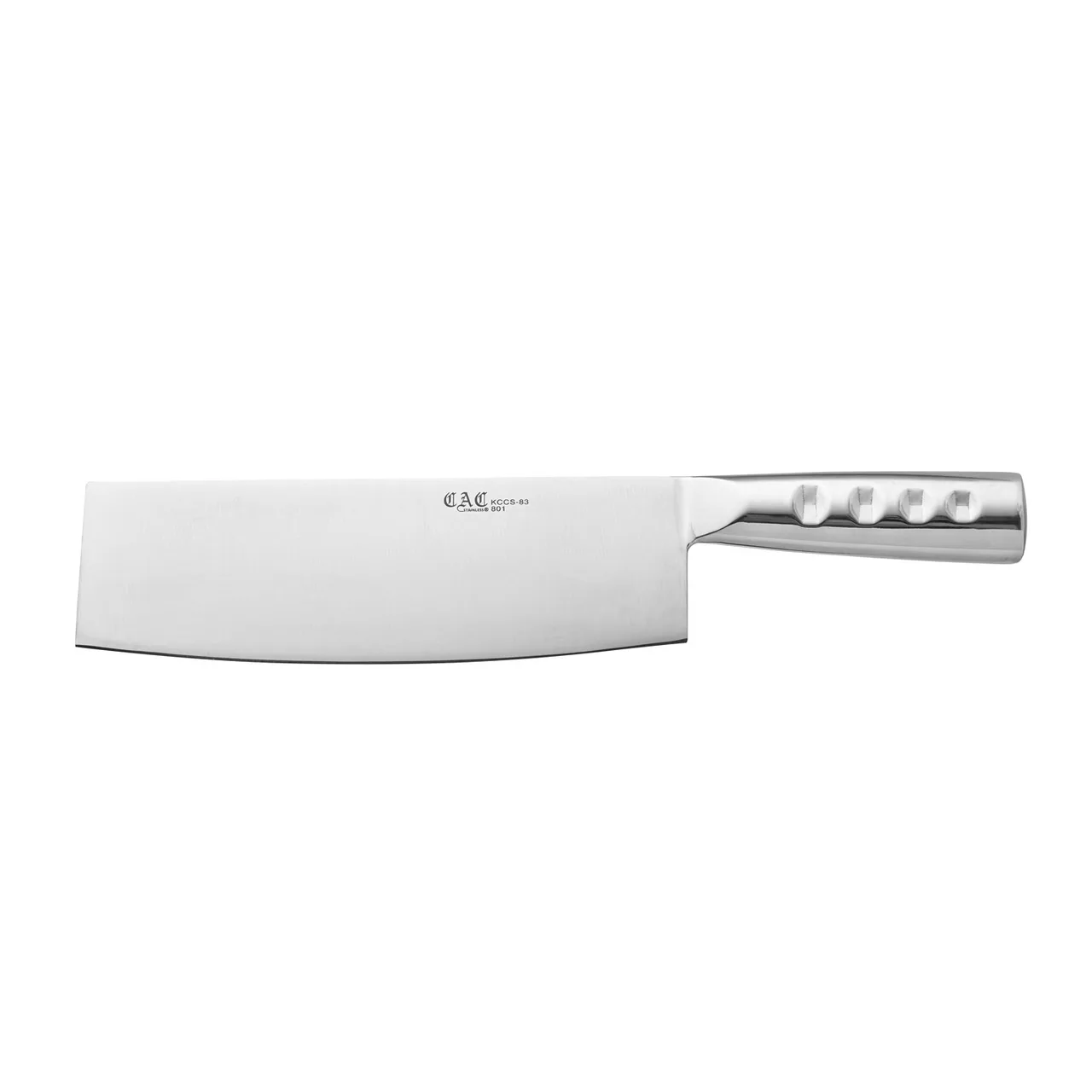 CAC China KCCS-83 Chinese Cleaver Knife, 8", 12" Length, Stainless Steel Handle