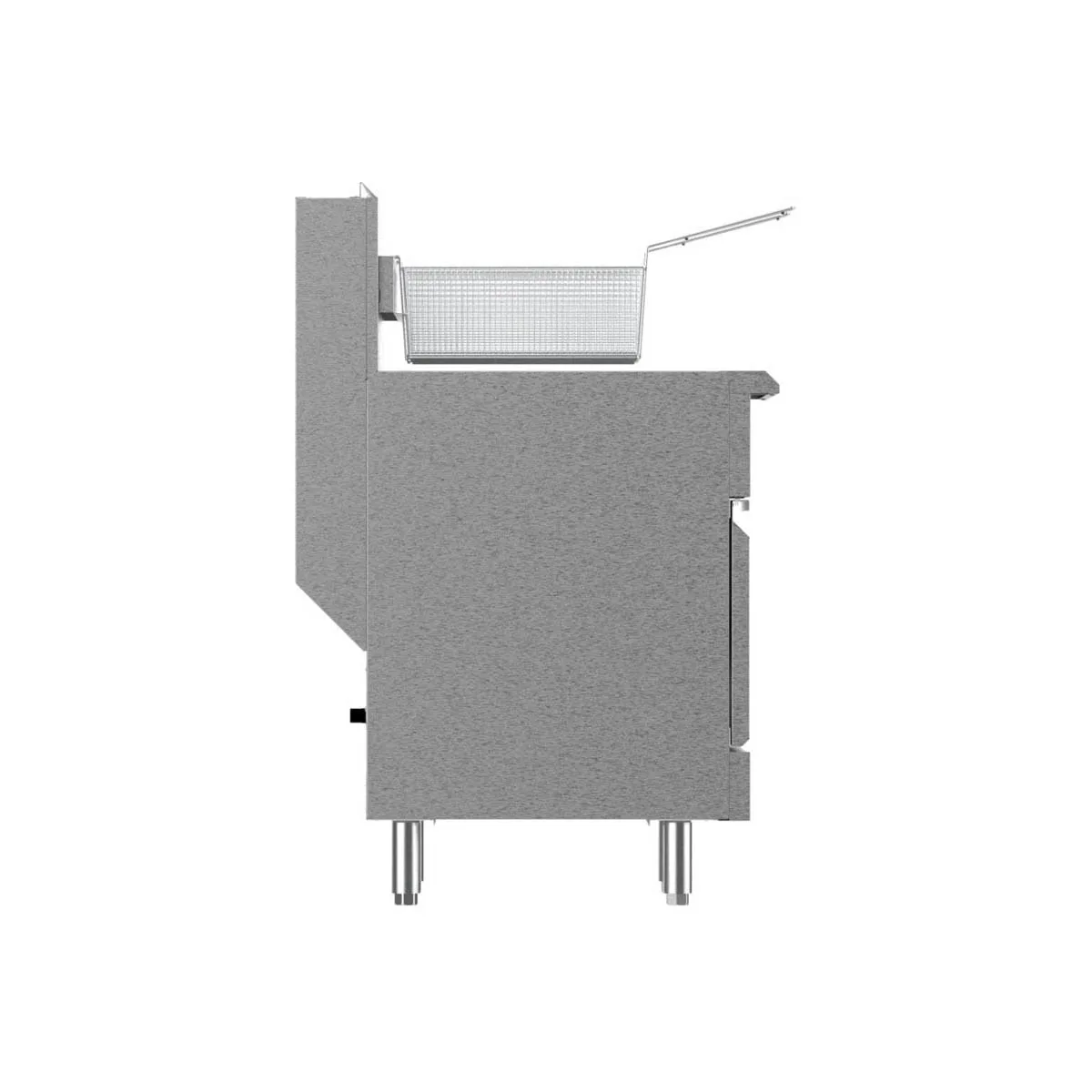 Serv-Ware SS-SGF-70N Floor Model Natural Gas Full Pot Fryer, 75 lbs, 150.000 BTU