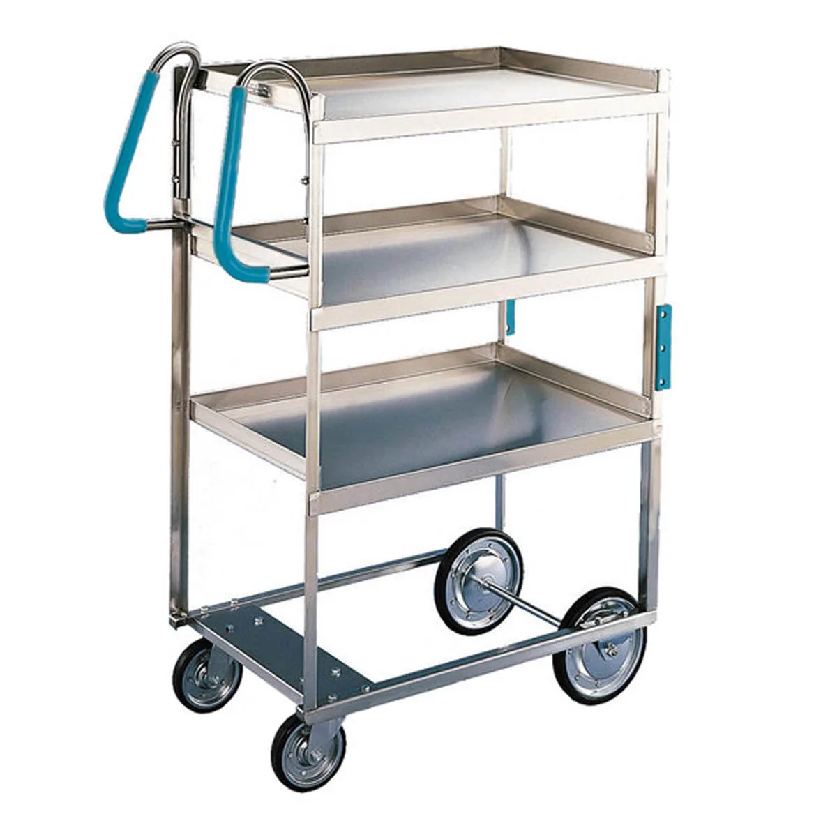 Lakeside 5925 41" Ergo-One® Heavy Duty Stainless Steel 3 Shelf Utility Cart - 700 lb. Capacity