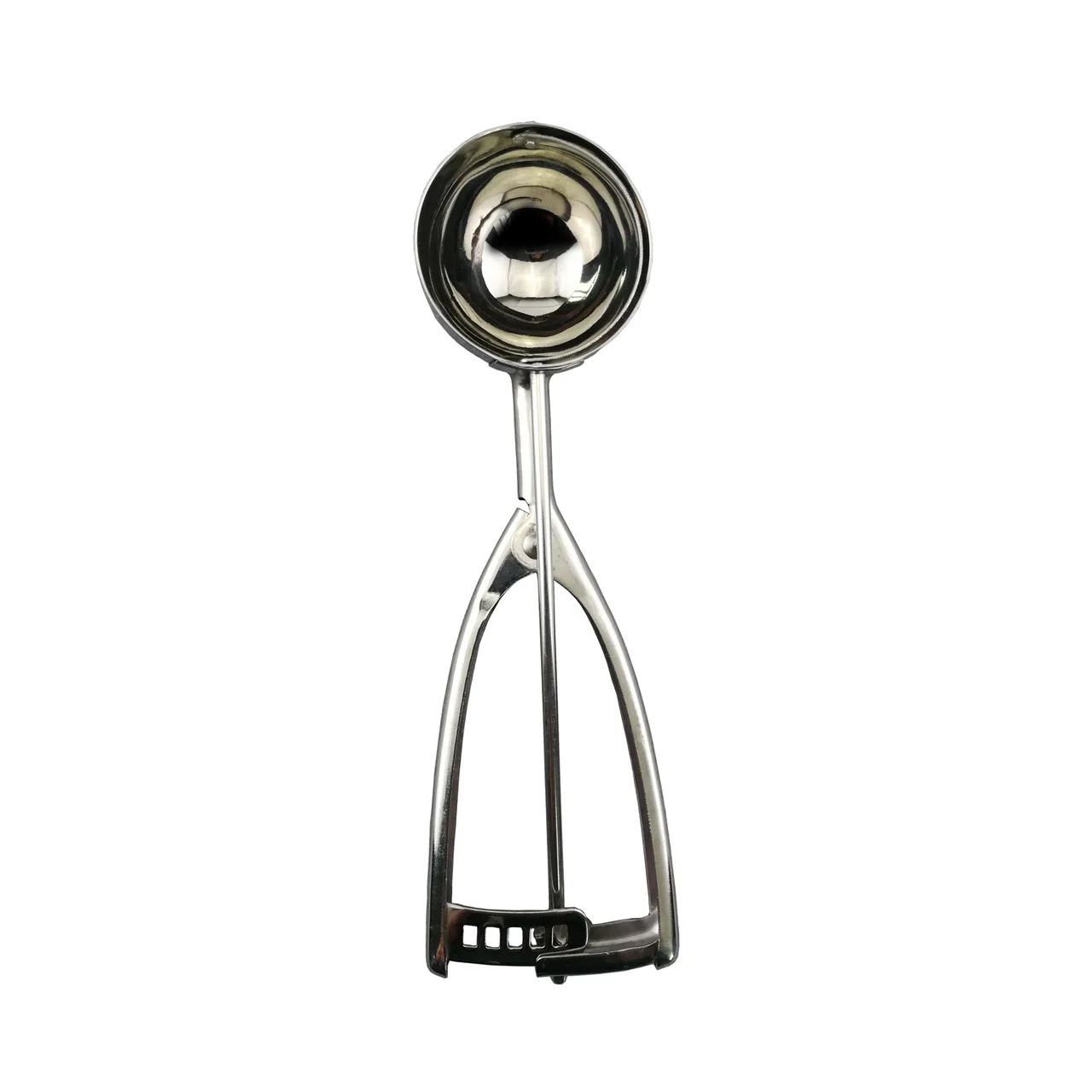 CAC China SICD-16S Squeeze Disher, 2 oz, #16, Ambidextrous, Stainless Steel Scoop