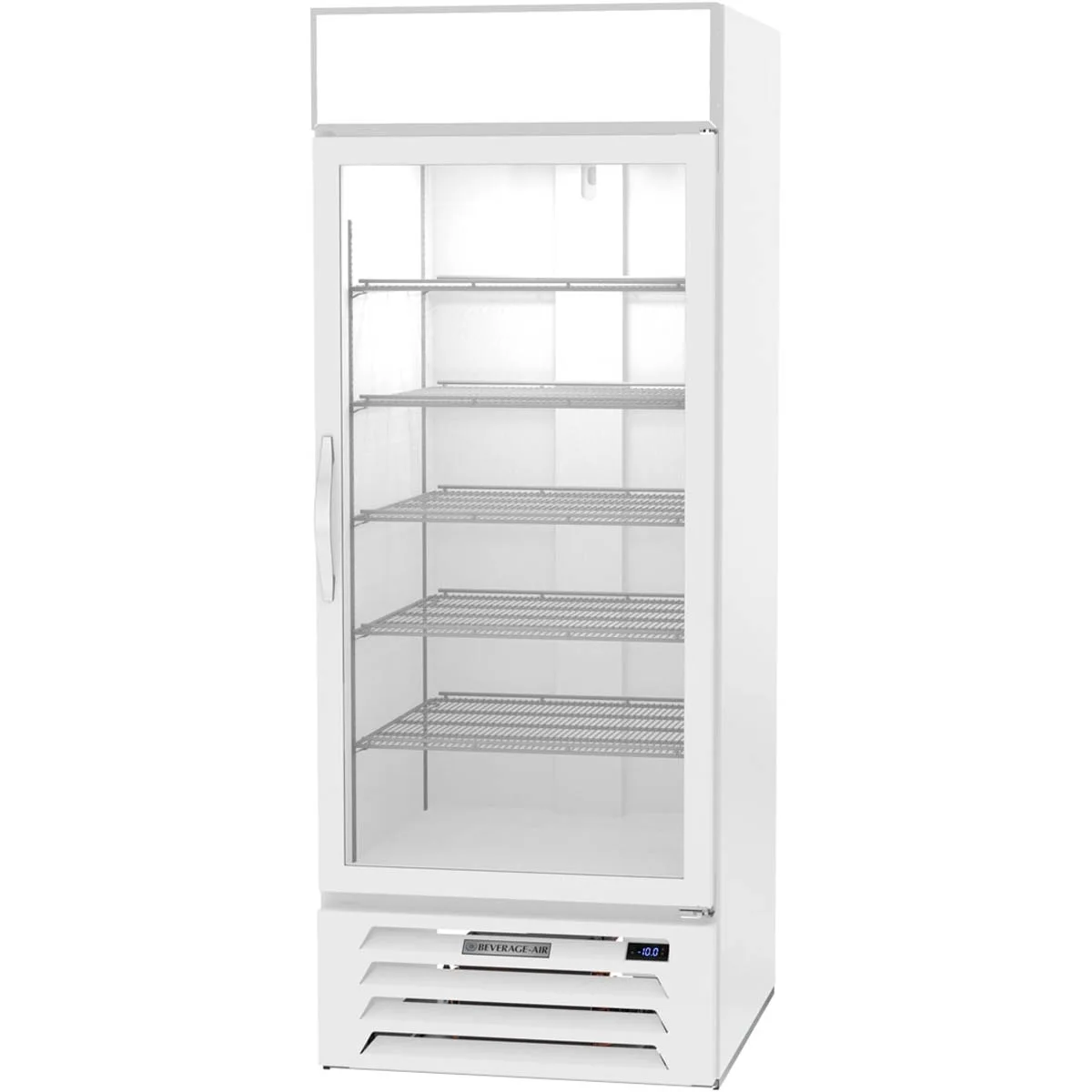 Beverage Air MMR27HC-1-W 30" One Glass Door Merchandiser Refrigerator in White, 25.88 cu. ft.