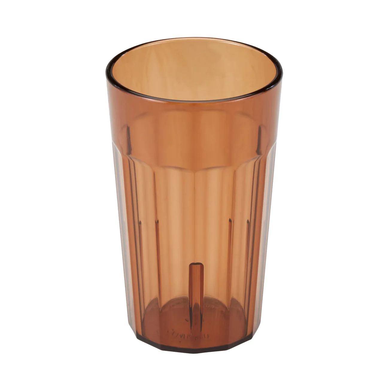 Cambro NT10153 - 10 oz Amber Fluted SAN Plastic Tumbler, Dishwasher Safe, Made in USA