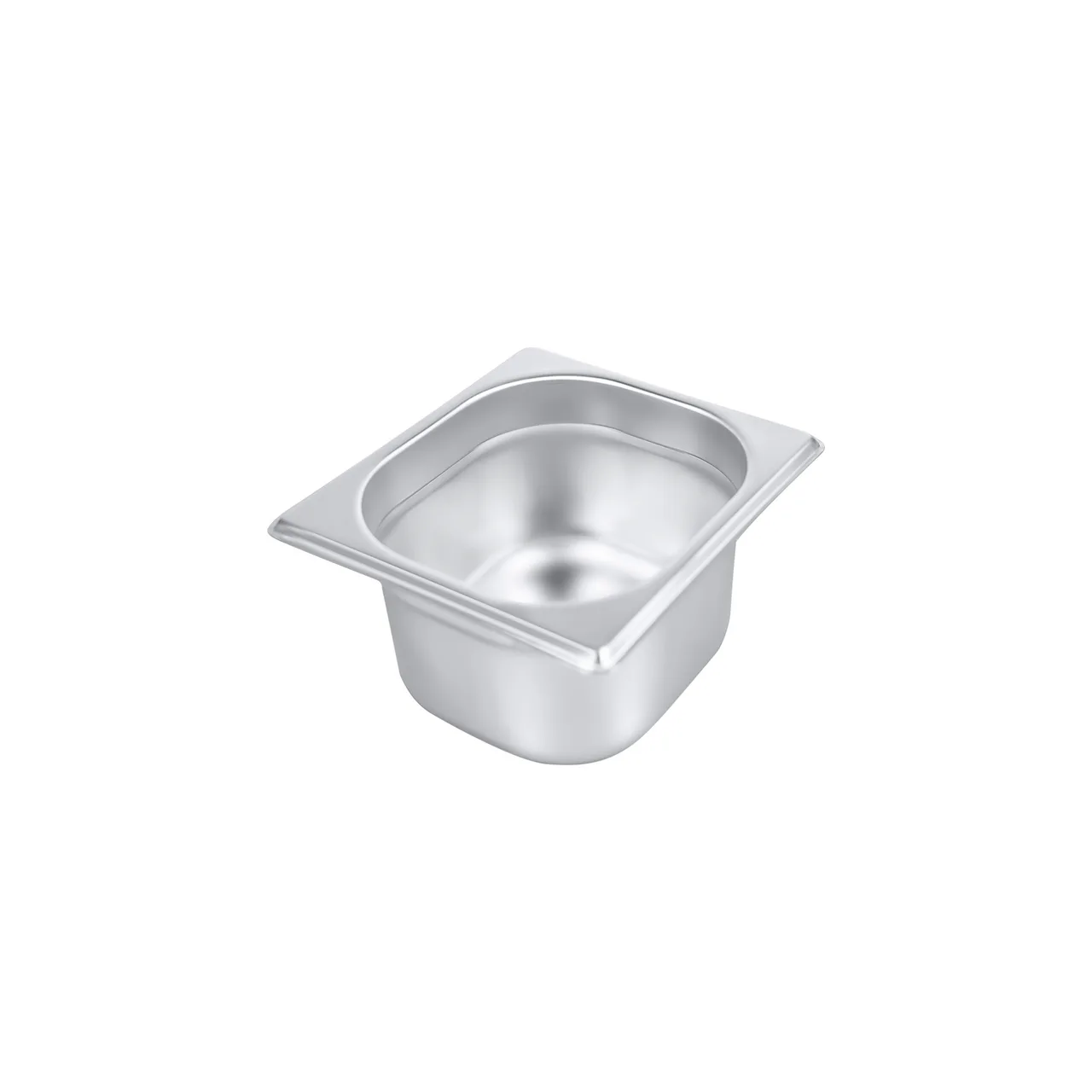 CAC China STPS-23-4 Stainless Steel Steam Table Pan, 1/6-size, 4" Deep, Anti-Jam, Stacking Lug, Dishwasher Safe