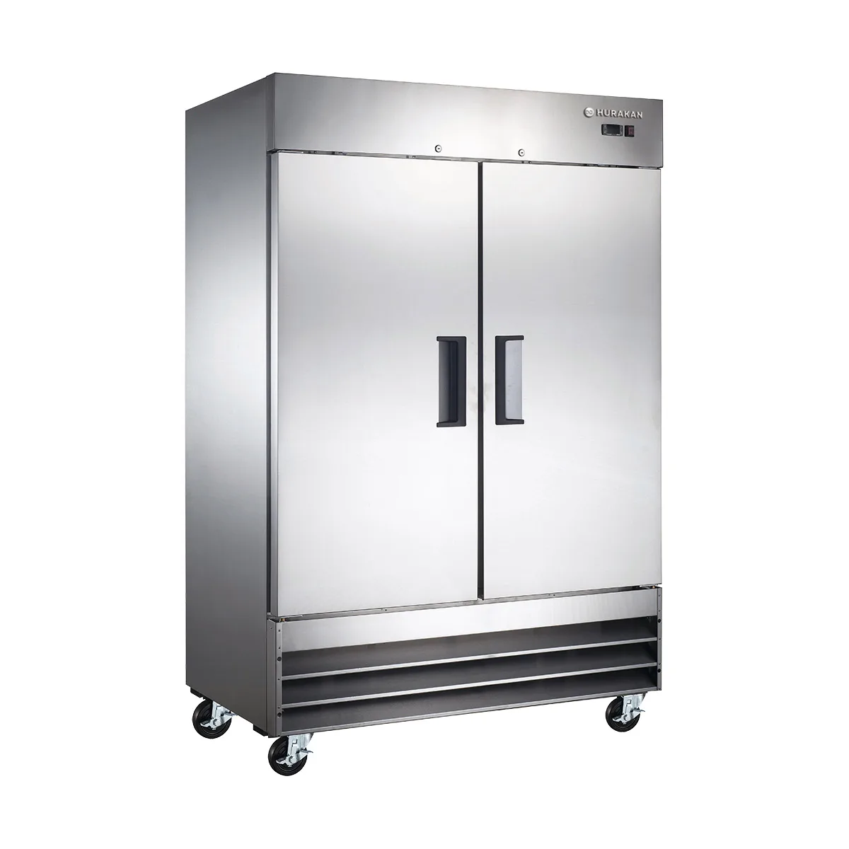 Hurakan HKN-GXE47R2E 54" 2 Solid Door Reach-In Refrigerator, Bottom Mounted, 47 cu. ft