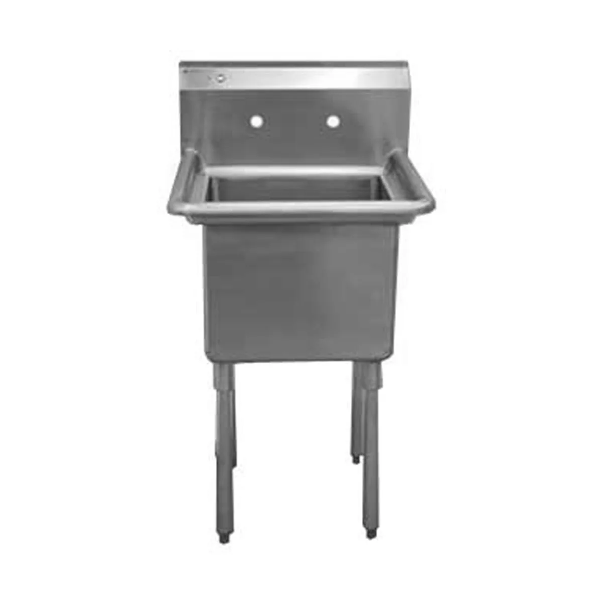 Serv-Ware E1CWP1824 23" One Compartment Sink, 18"W x 24"L Bowl Without Drainboards/18 Gauge