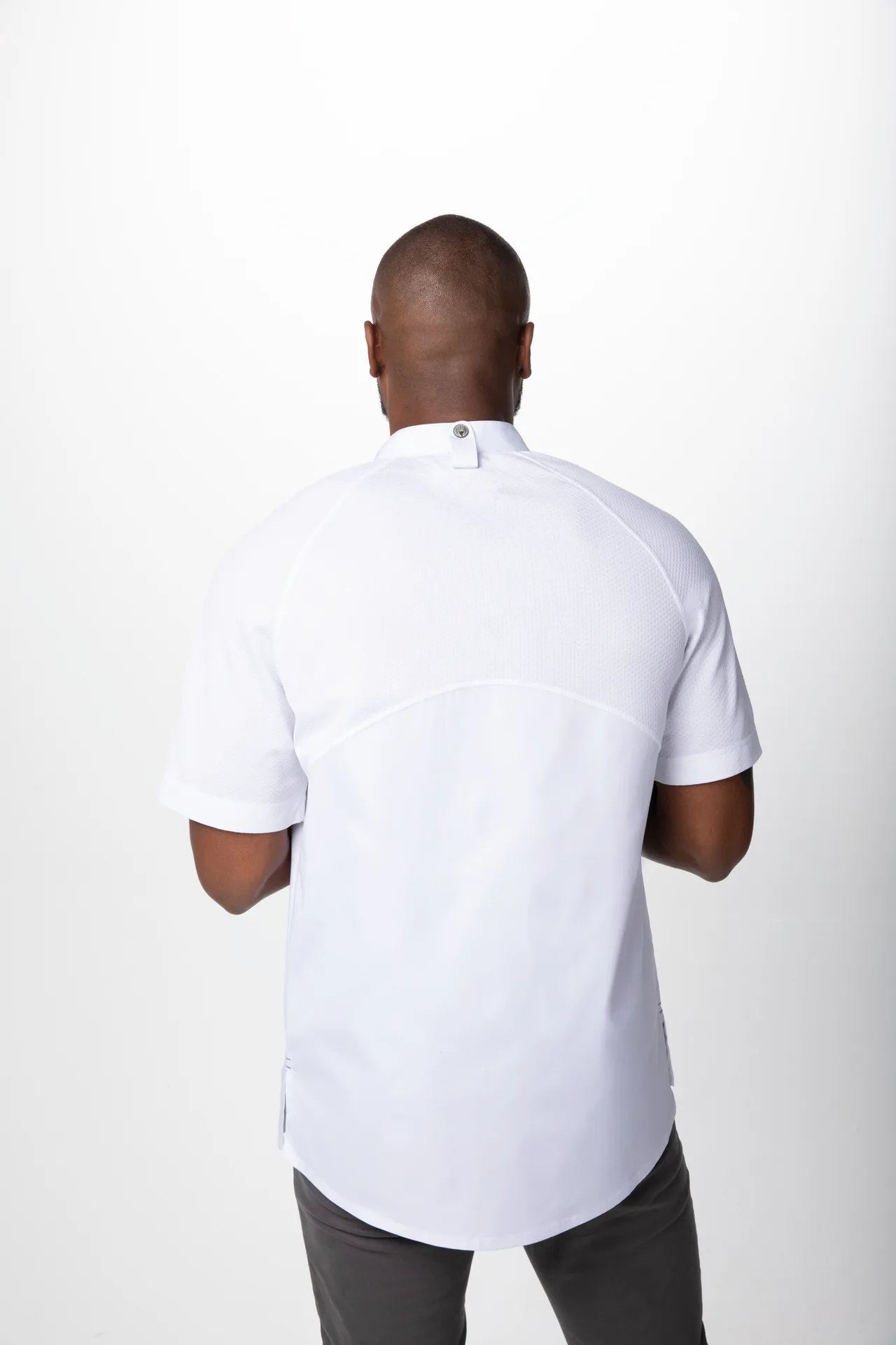 Chef Works CBZ03-WHT-4XL Varkala Chef Coat, White, 4XL, Poly/Cotton, Short Sleeve - 1/Case