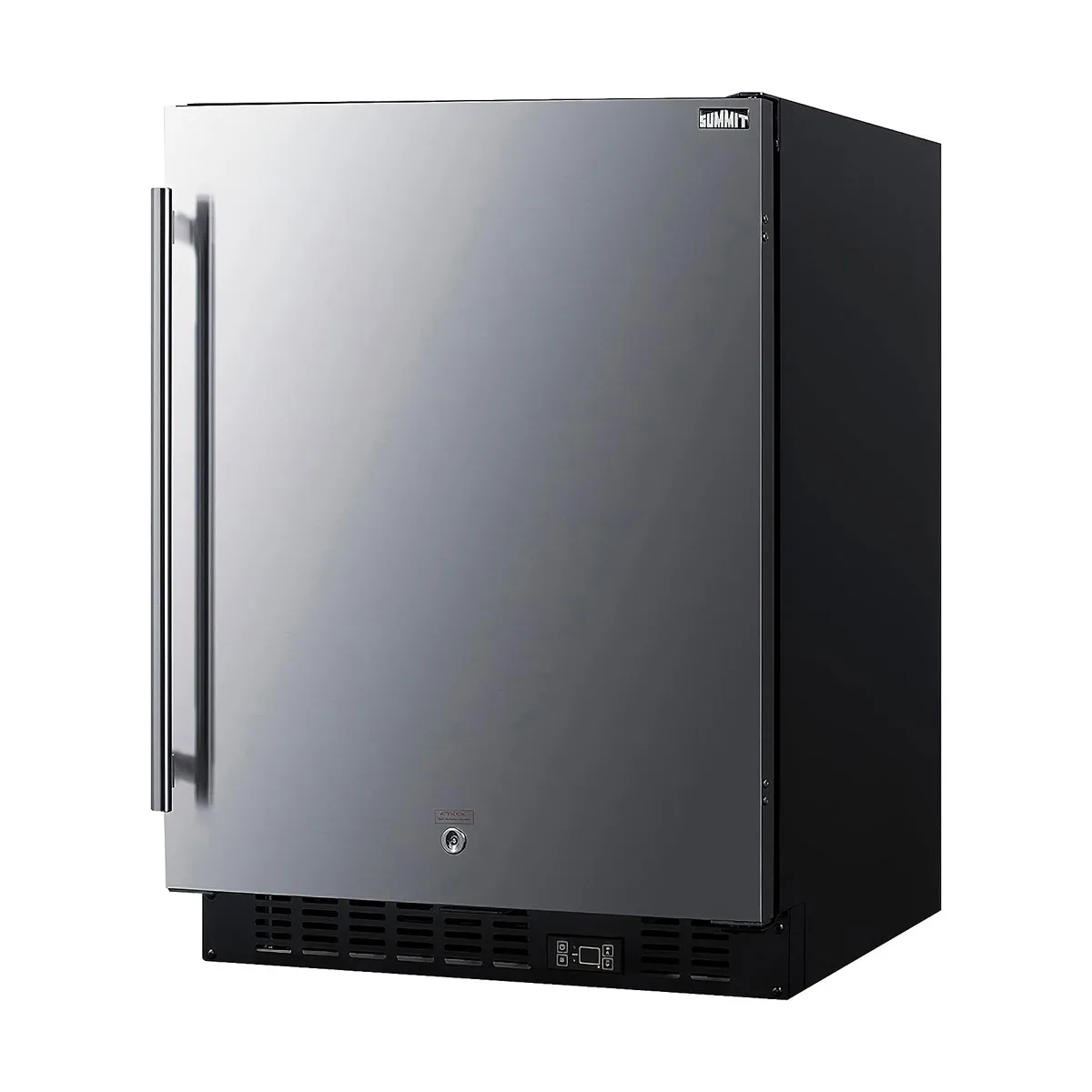 Summit ALFZ53 23" Reach-In Undercounter Freezer, Stainless Steel Door Black Cabinet, 3.7 cu. ft.