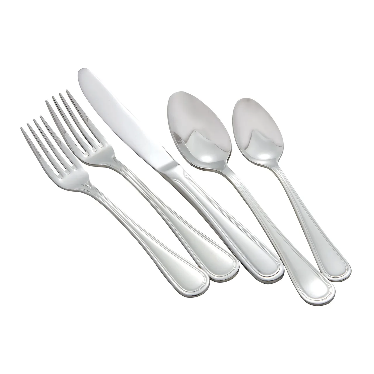 Winco 0030-11 European Dinner Fork 8" Heavy 18/8 Stainless Steel Mirror Finish Shangarila - 1 Dozen