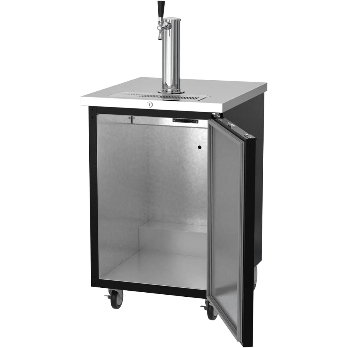 Beverage Air DD24HC-1-B 24" Draft Beer Cooler w/ 1 Keg, 7.66 cu. ft., 1 Single-Tap Tower