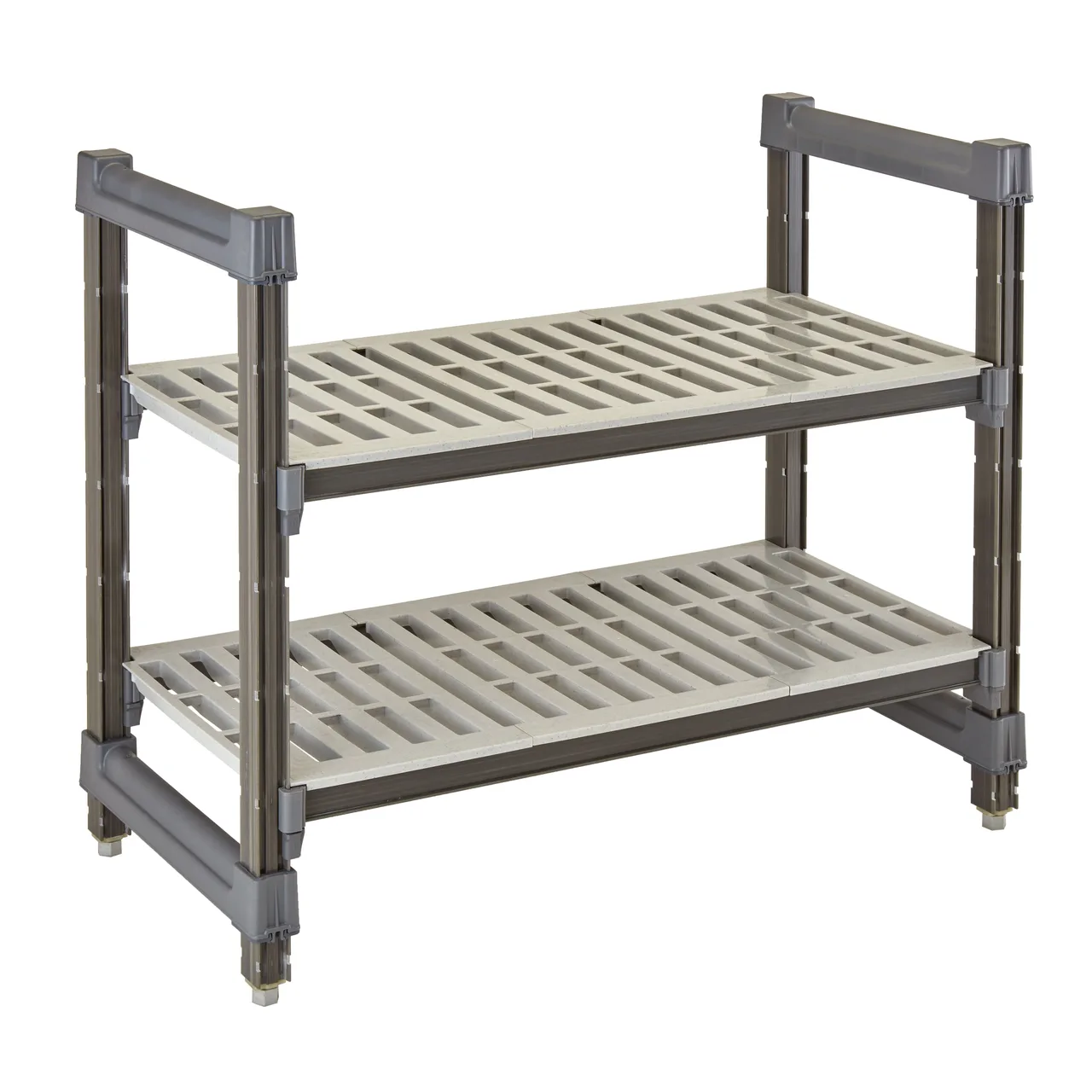 Cambro EXU184830V2480 Camshelving Elements Stationary Starter Unit, 18"W x 48"L x 30"H, 2-Tier, Brushed Graphite, 800 lbs