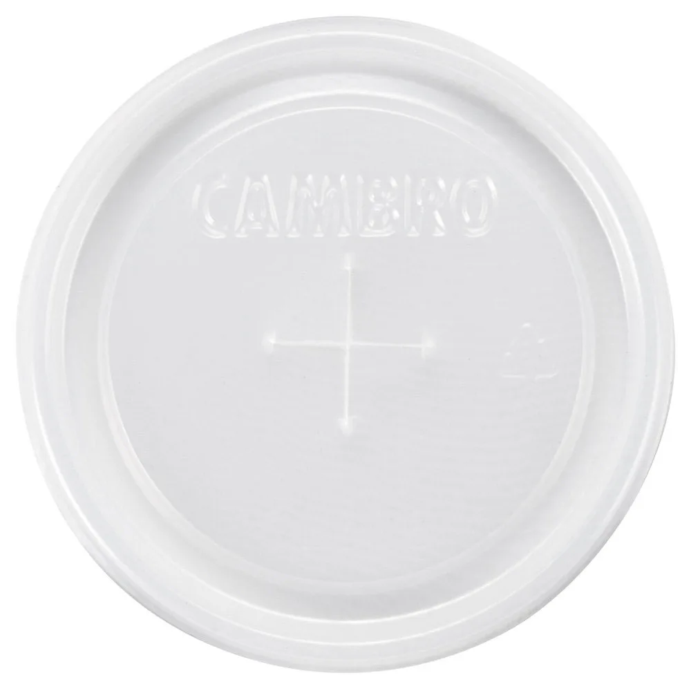 Cambro CLST6190 CamLid® Lids, Fits Lido™ Tumbler #LDT6, Translucent - 1000/Case