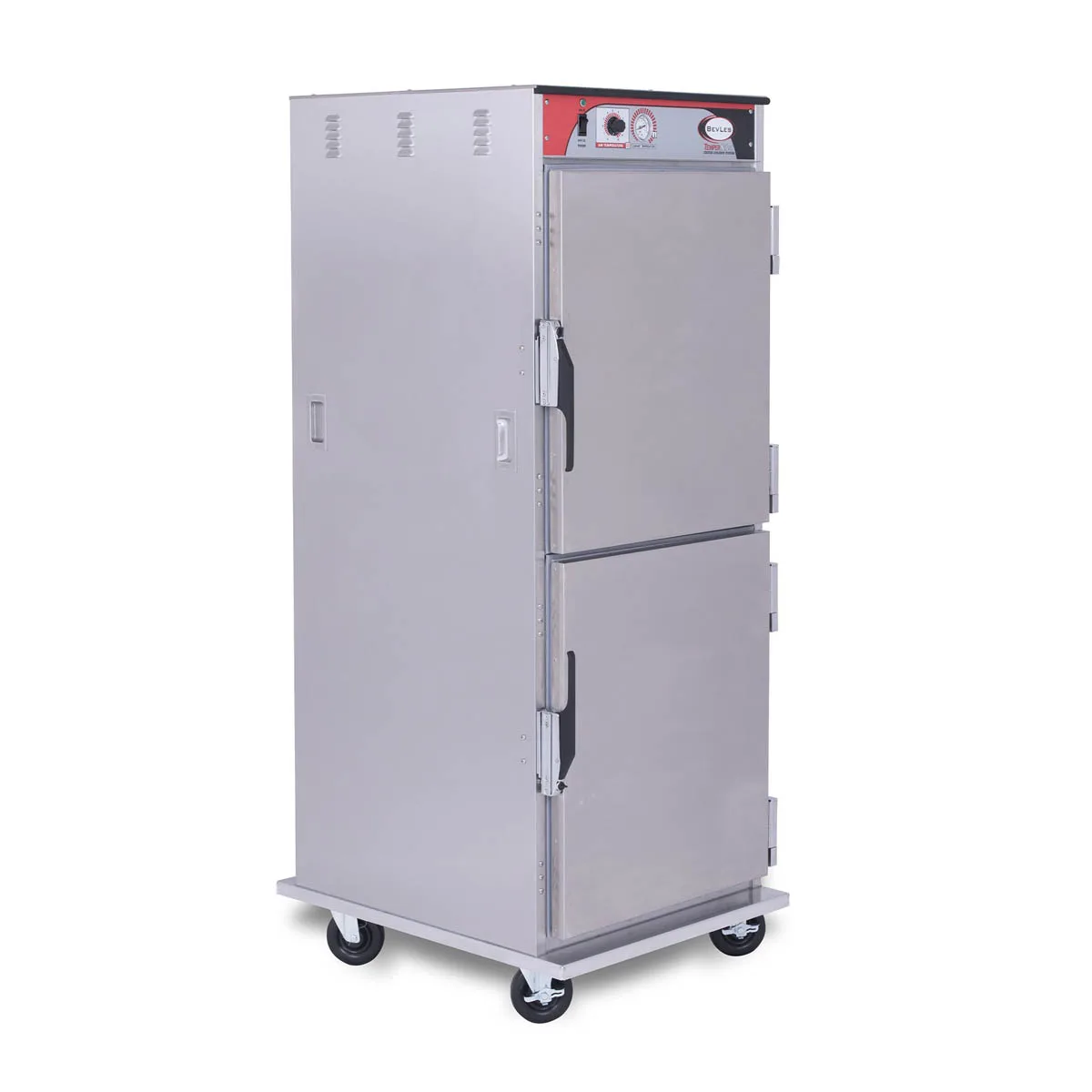 BevLes HTSS74P164 Full Height Heated Holding Cabinet, (2) Solid Dutch Door, Narrow Width, 230V