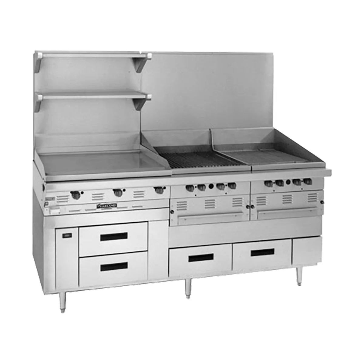 Garland US Range GN17FR68 68" 2-Section Arctic Fire Freezer Chef Base w/ 4 Drawers, Remote