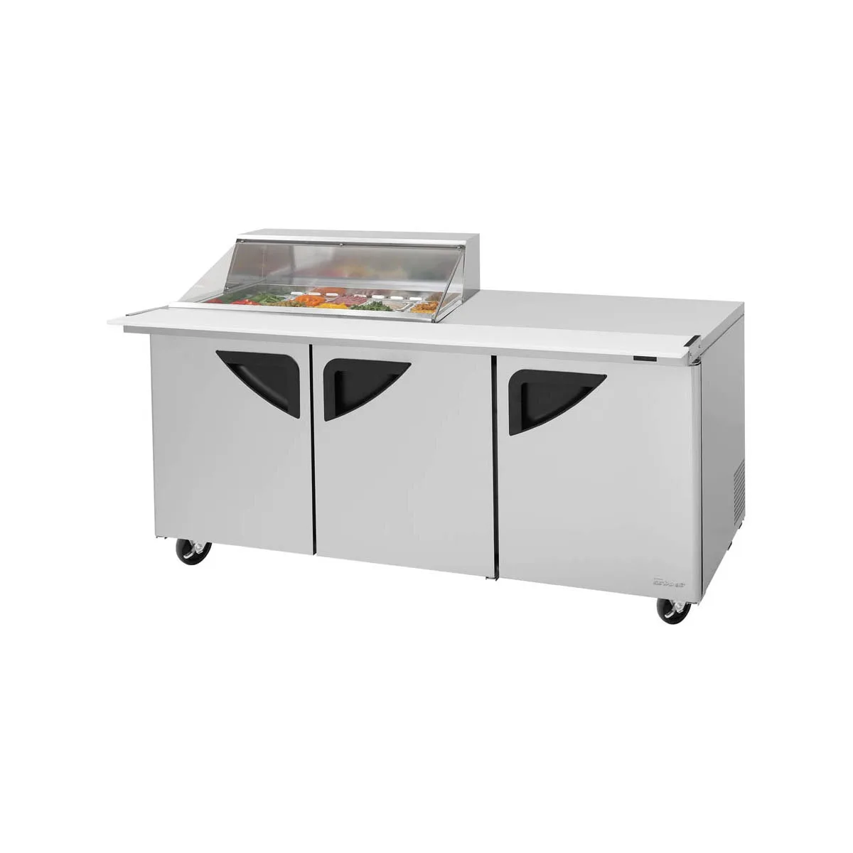 Turbo Air TST-72SD-15M-N-CL 72" Mega Top Sandwich/Salad Prep Table w/ 3 Doors, 15 Pans