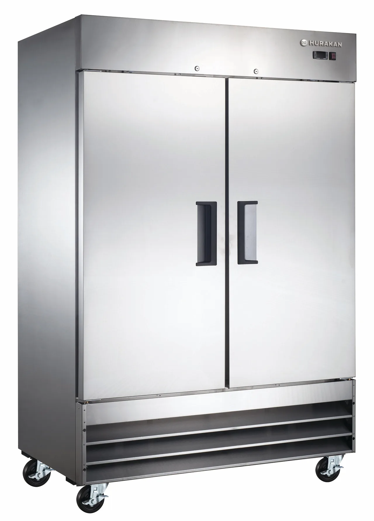 Hurakan HKN-GXE47R2E 54" 2 Solid Door Reach-In Refrigerator, Bottom Mounted, 47 cu. ft