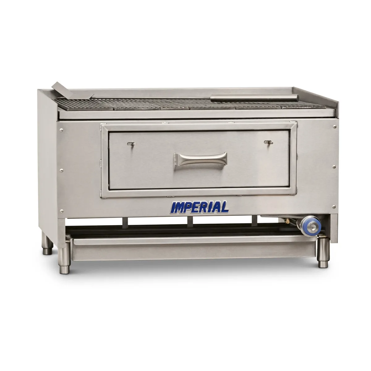 Imperial MSQ-48 48" Countertop Mesquite Wood Burning Charbroiler, 30.000 BTU