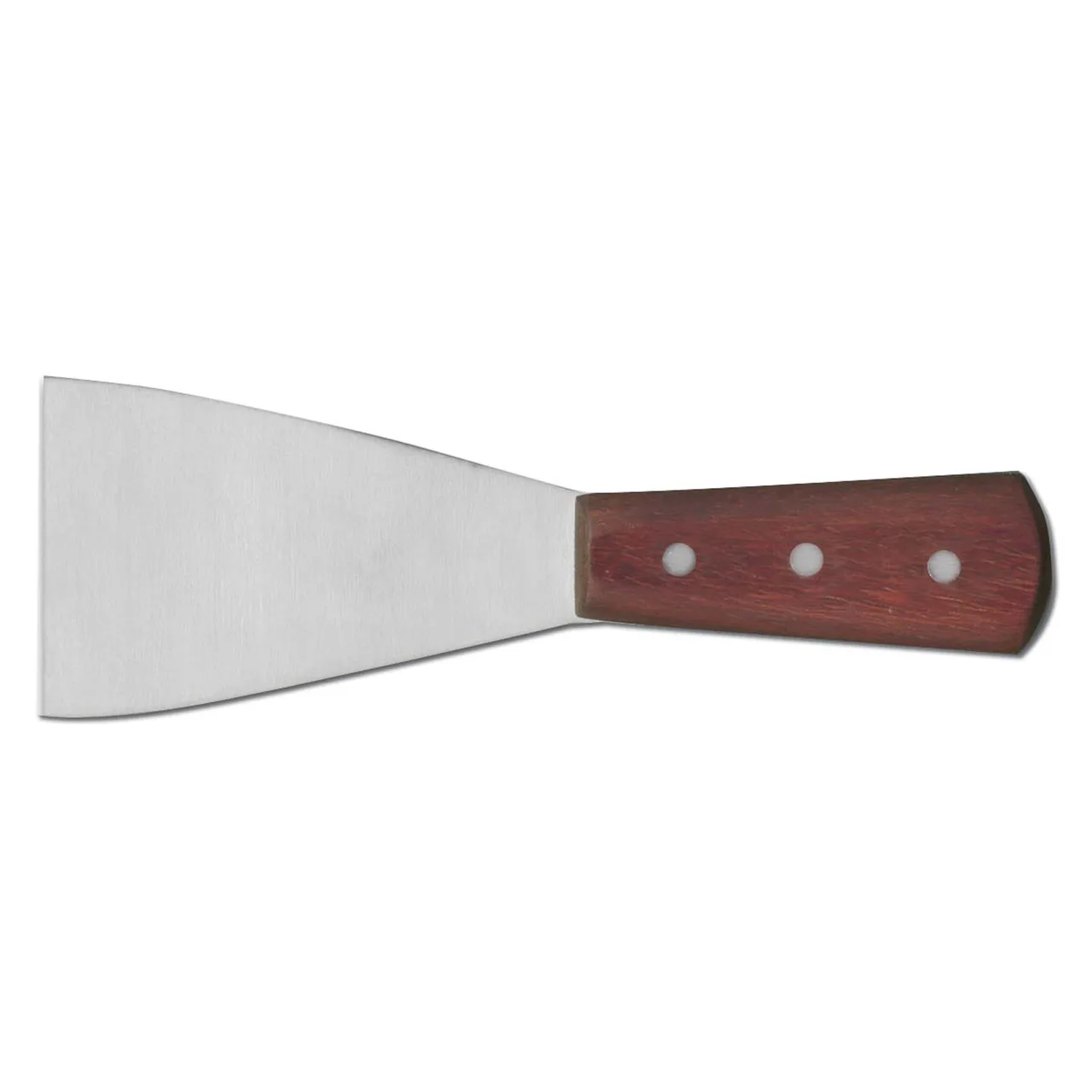 Omcan USA 14144 Pan Scraper – 3" x 5" Stainless Steel With Wood Handle – Baking Smallware