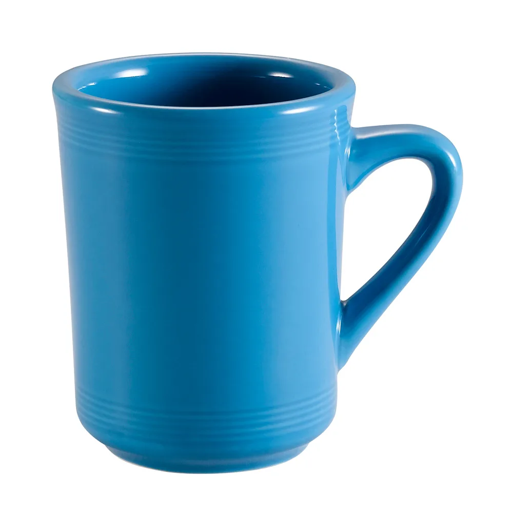 CAC China TG-17-PCK - Tango 8‑oz Porcelain Mug, 3¼" Dia x 4" H, Peacock Finish, Safe - 1 Dozen