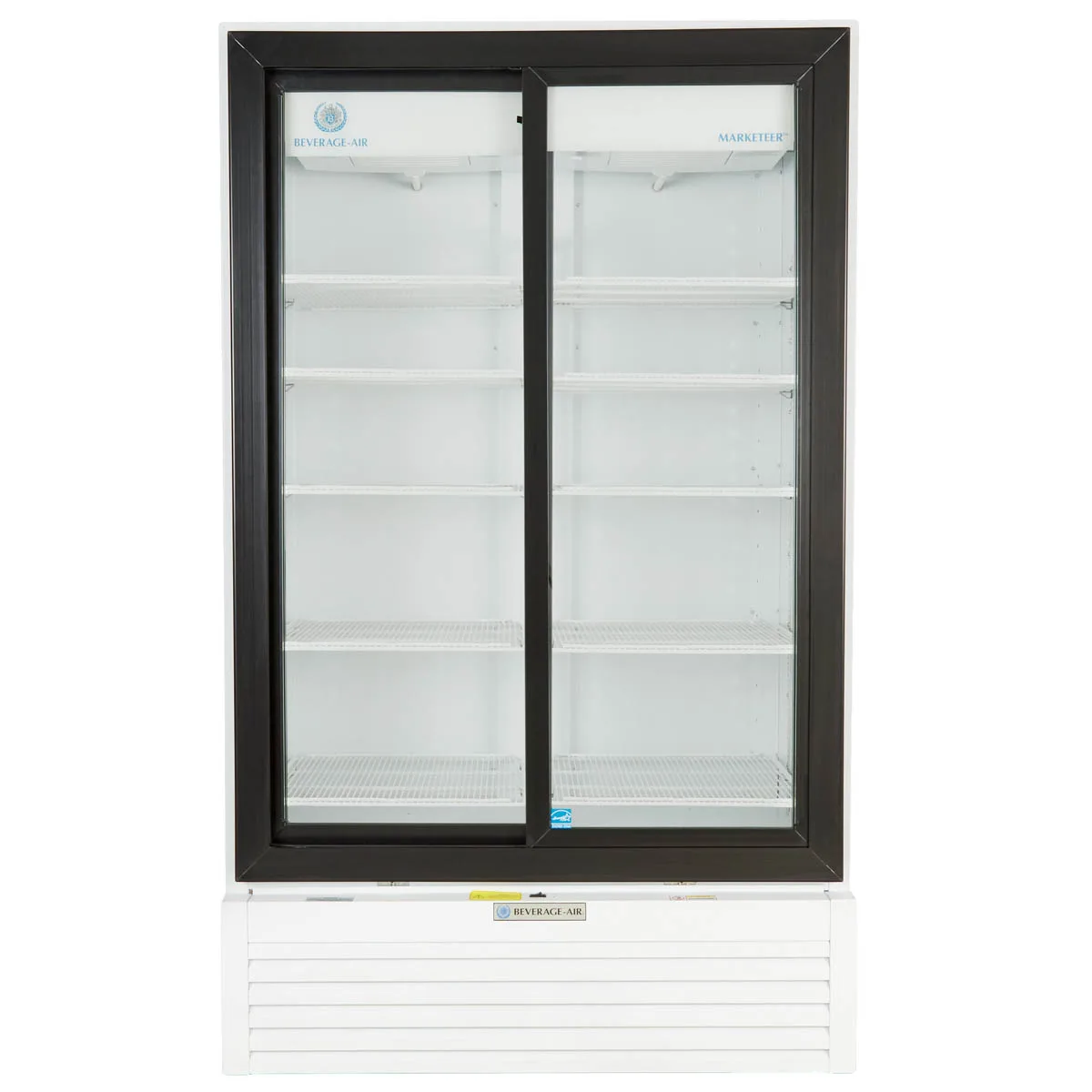Beverage Air MT49-1-SDW 47" 2-Section Marketeer Glass Door Merchandiser in White, 39 cu. ft.