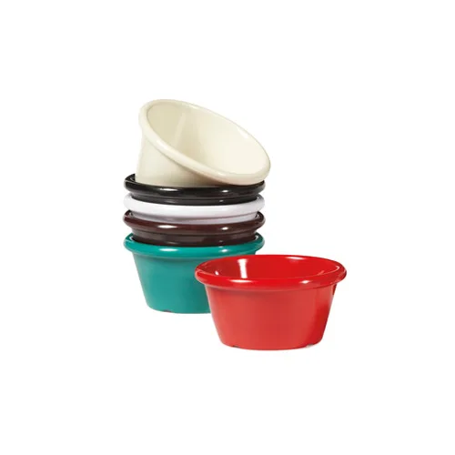 GET S-660-BK Mama Mia™ Ramekin, 6 Oz, Black, Melamine, Break-Resistant, Dishwasher Safe - 1 Dozen
