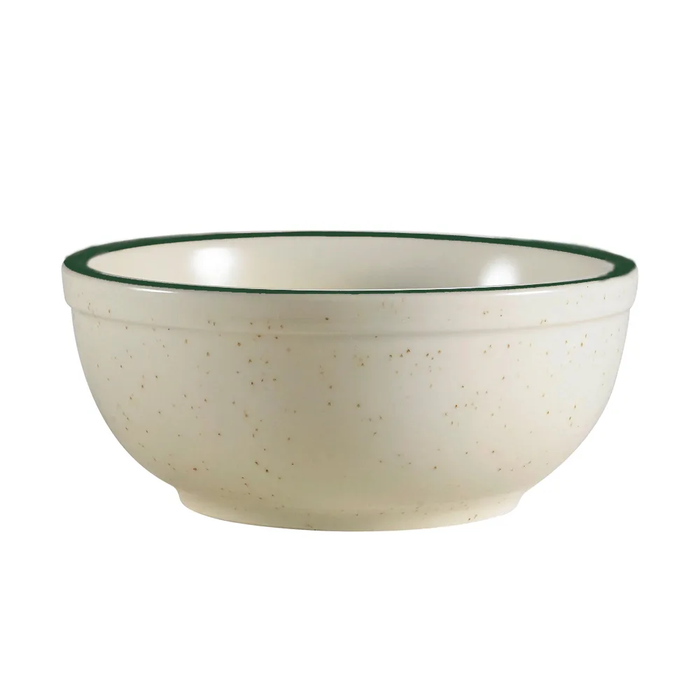 CAC China CES-15 - Emerald Nappie, 12-1/2 oz., 5-5/8" dia. x 2" H, Narrow Rim, Speckled - Dozen