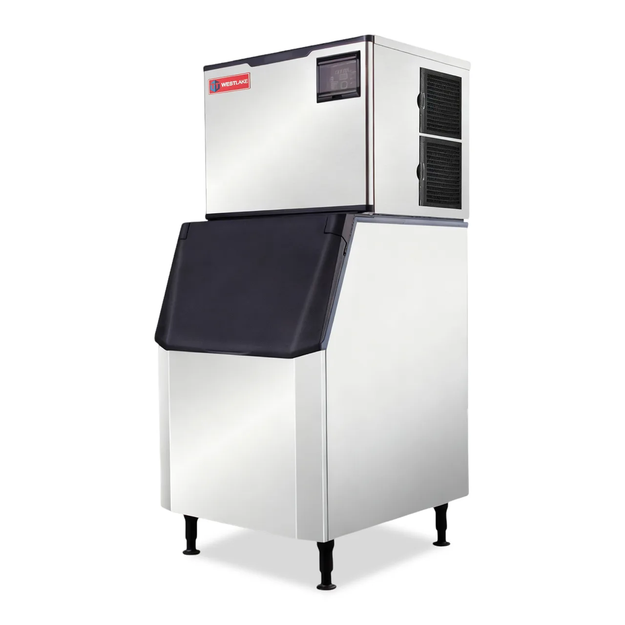 Westlake SK-729 Ice Maker, Cube, 29" W, 700 lb/24 hr, 440 lb Bin, Black & Steel, R290, 1500W 220V