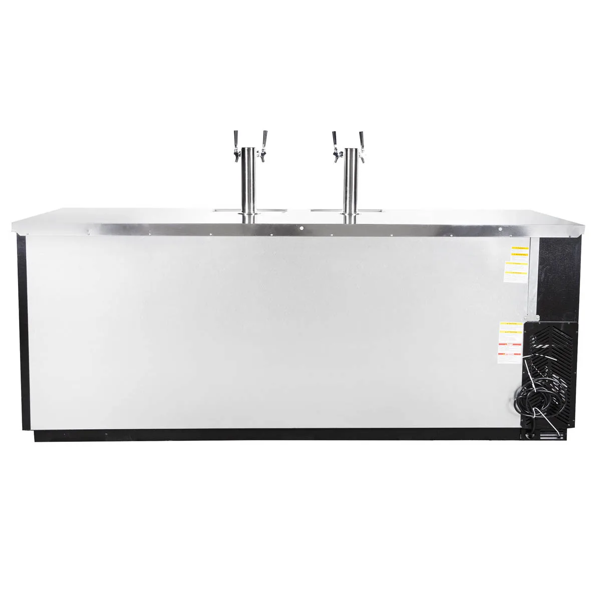 Beverage Air DD94HC-1-B 95" Draft Beer Cooler, 5‑Keg, 37.8 cu ft, Black, 2Col Faucet R290 1/3 HP USA