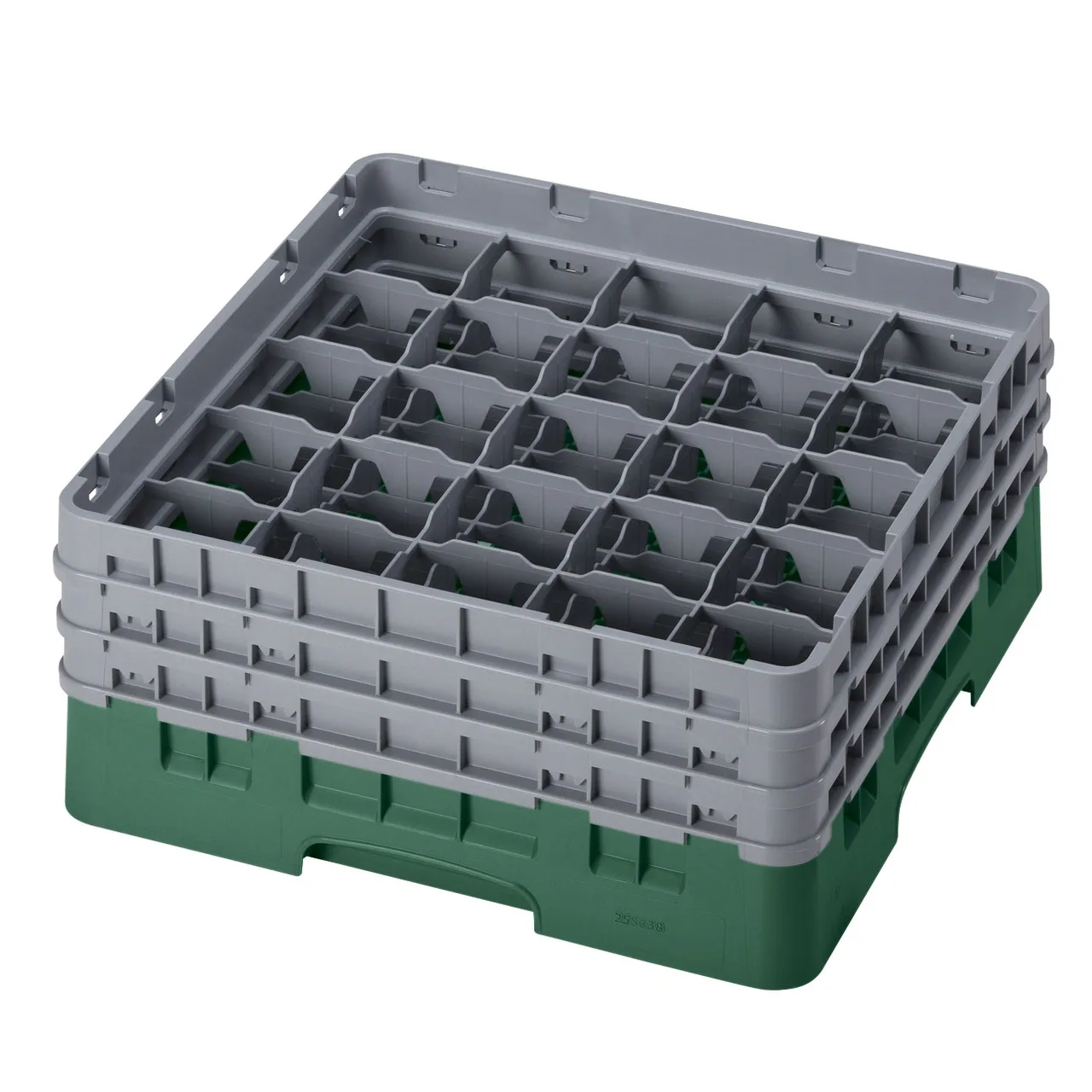 Cambro 25S638119 Camrack Glass Rack, Sherwood Green, Full Size, 19-3/4" x 19-3/4", 25 Compartments