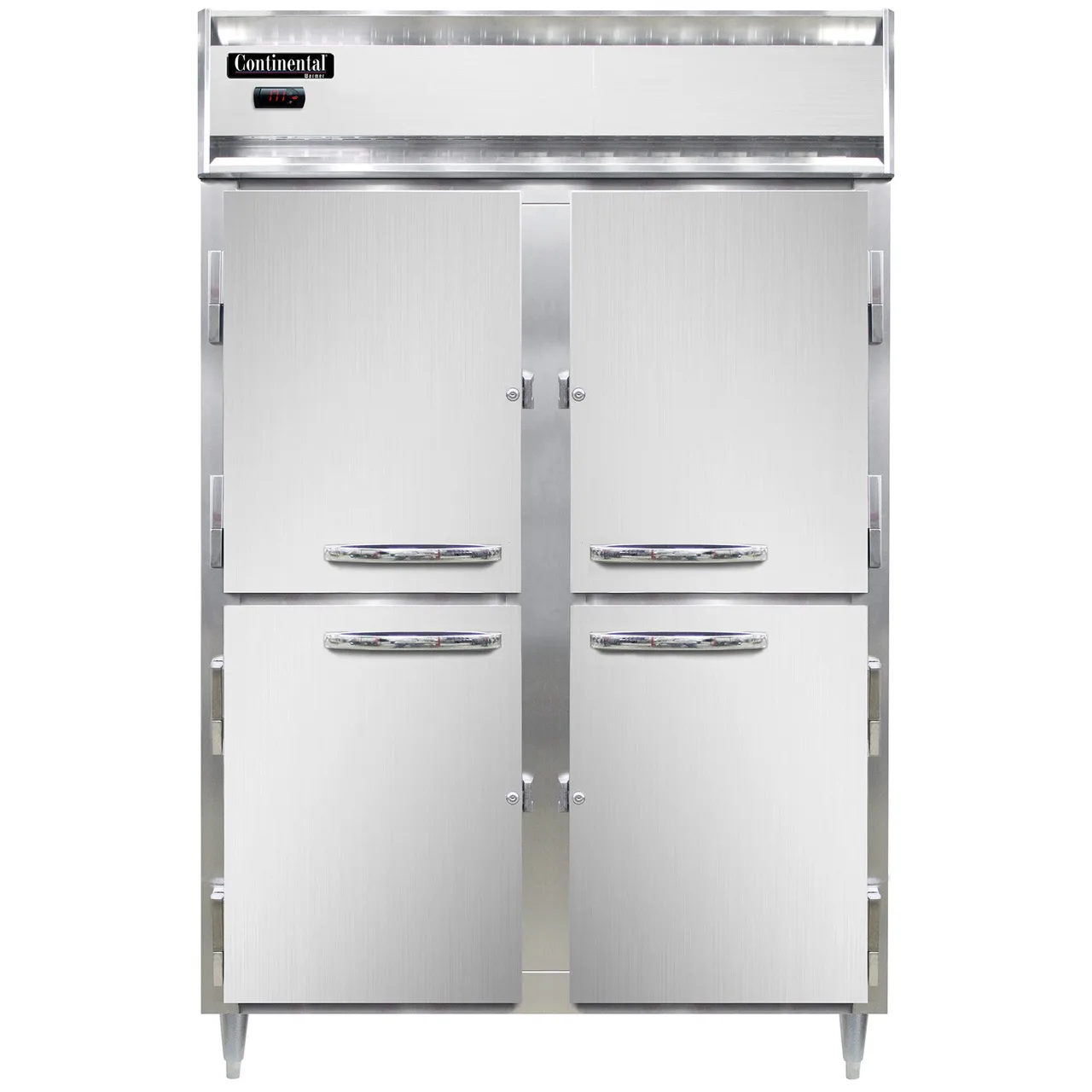 Continental Refrigerator DL2W-SS-PT-HD 2-Section "Half Height" 2-Door Solid Stainless Steel Heated Holding Cabinet