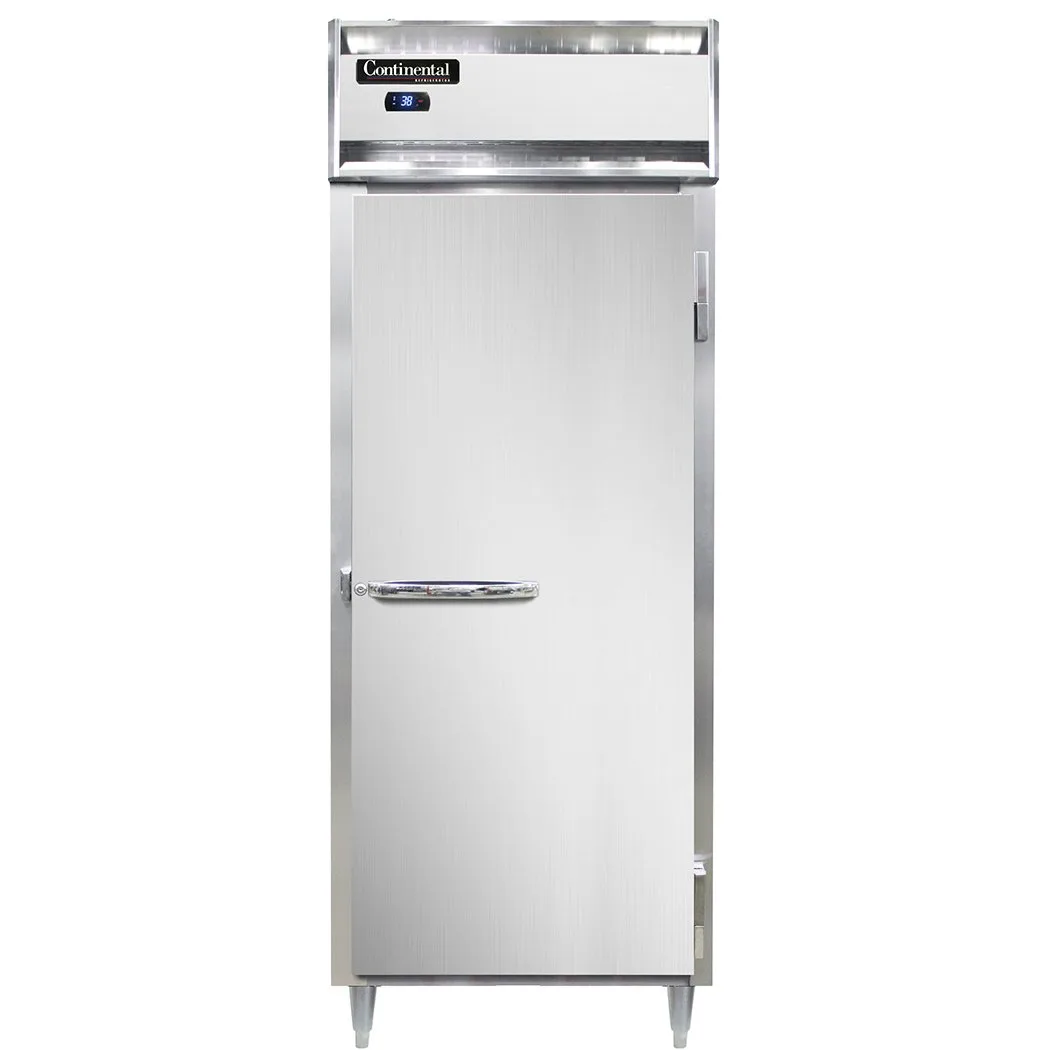 Continental Refrigerator D1RESNSA 28" 1-Section Reach-In Refrigerator w/ Solid Door, Stainless Steel Exterior, 18 cu. ft.