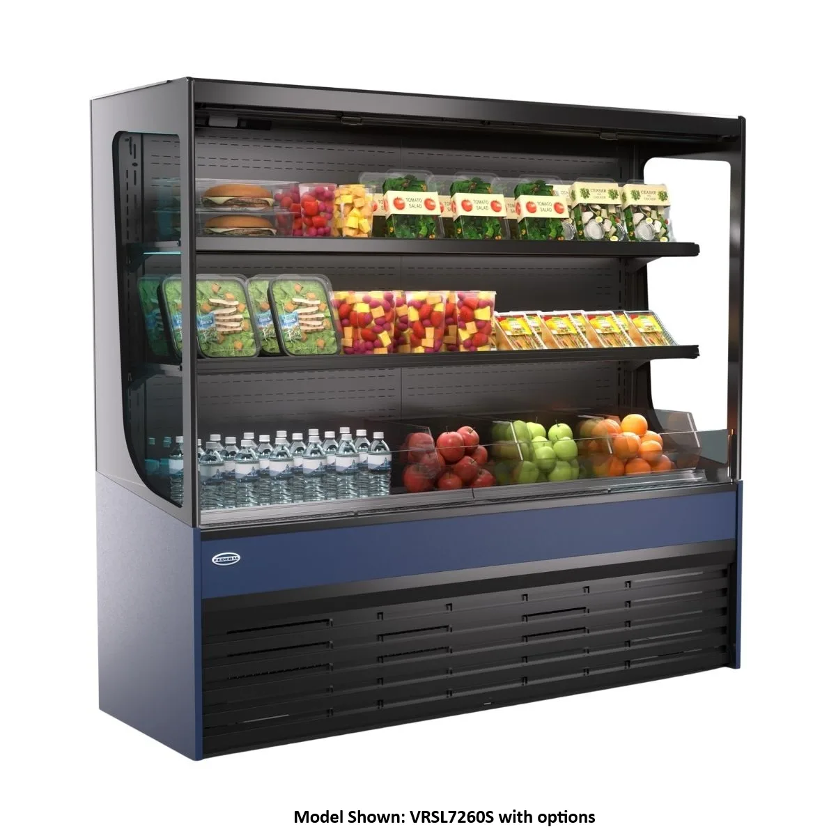 Federal Industries VRSL6060S 59" Refrigerated Slim-Line Self-Serve High Profile Display Case