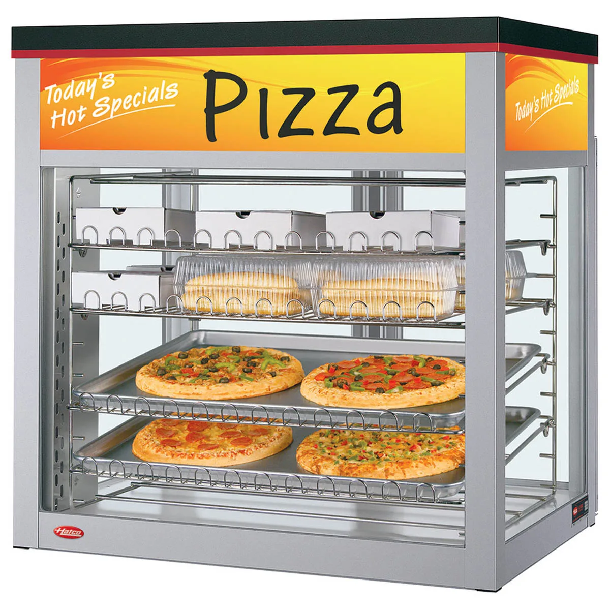 Hatco WFST-1X 32" Countertop Hot Food Display Case, Full_service, 4 Intermediate Racks, 2 Doors