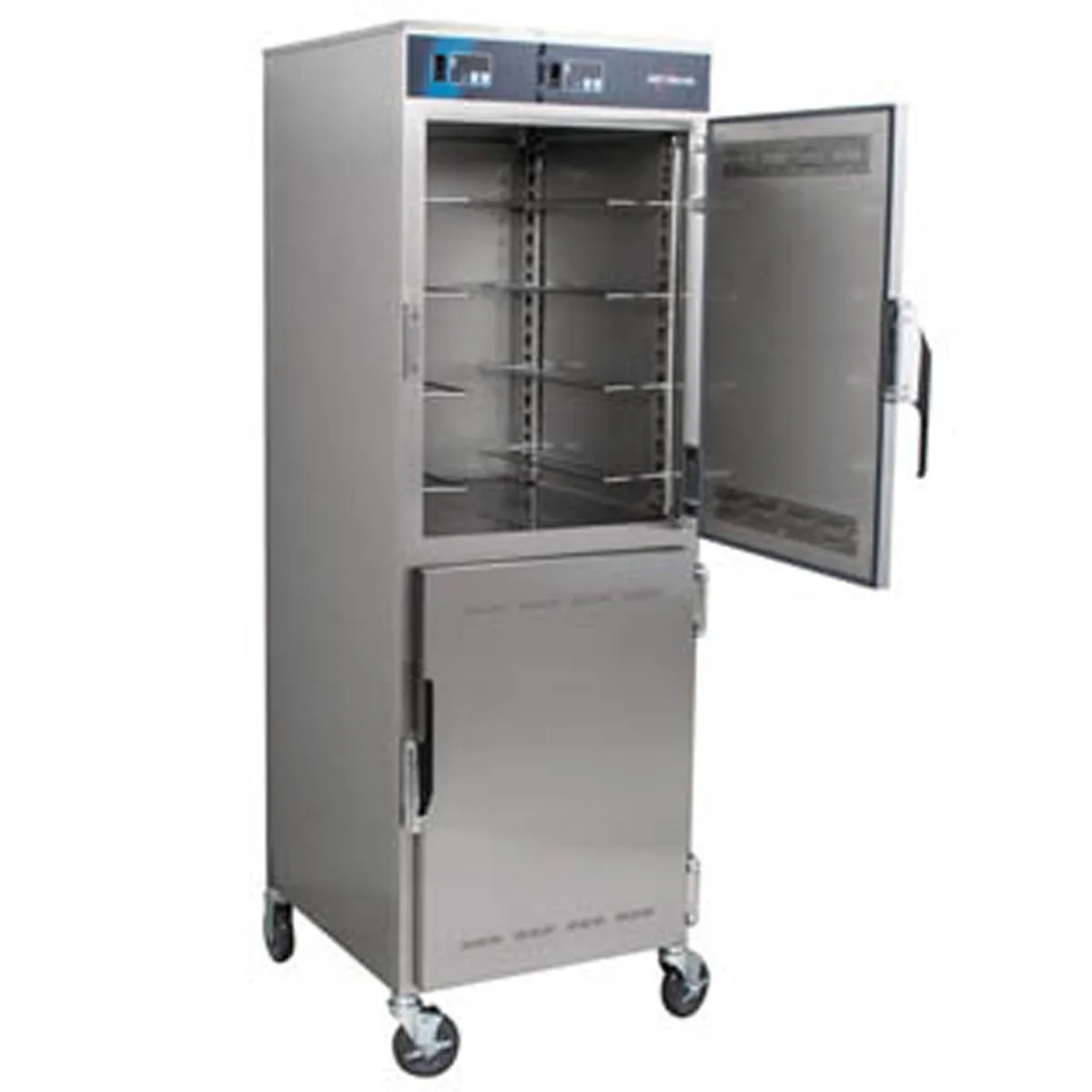 Alto-Shaam 1200-UP 2-Compartment Heated Holding Cabinet, 73"-78"H, Stainless Steel, Dutch Door, 16 Pan Capacity