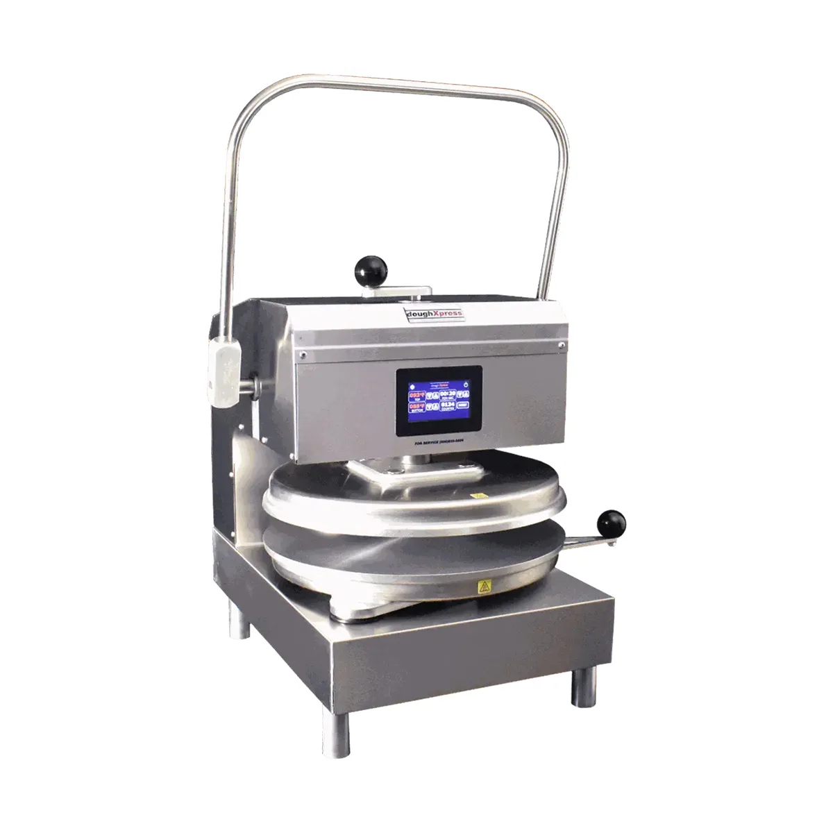 DoughXpress D-TXM-2-18-SS 18" Dual Heat Manual Tortilla/Pizza Dough Press, 3100W, 220V