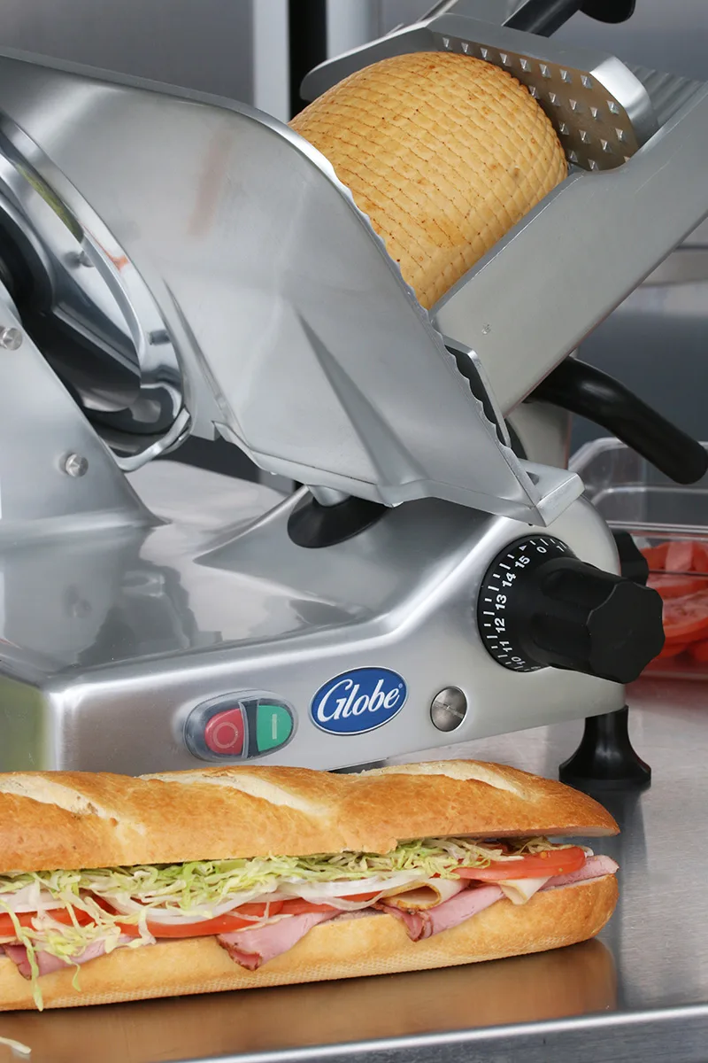 Globe G12 G-Series 12" Medium-Duty Manual Meat Slicer, Belt-Driven, 1/2 HP