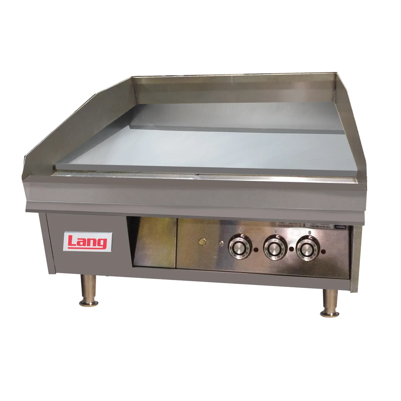 Lang 248S 48" Countertop Gas Griddle, Solid State Controls, 1" Steel Plate, 108,000 BTU