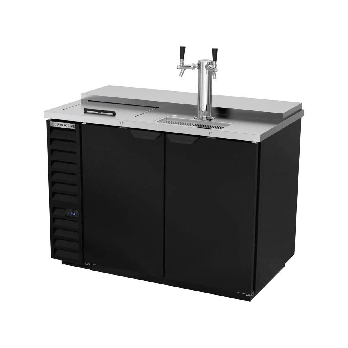 Beverage Air DD50HC-1-C-B 50" 1 Column Draft Beer Cooler, 2 Keg, 17.86 cu. ft.