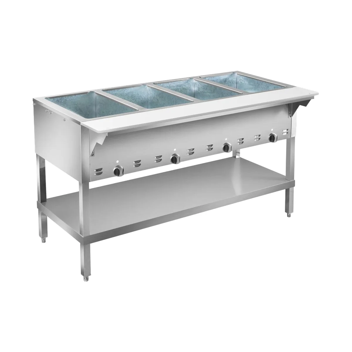 Klinger's Trading HF4H 63" Gas Hot Food Serving Counter, (4) Open Wells