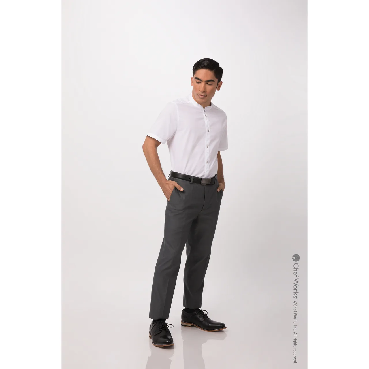 Chef Works SHC08-WHT-2XL Men's Seersucker Cook Shirt, 2XLarge, White, Poly/Cotton