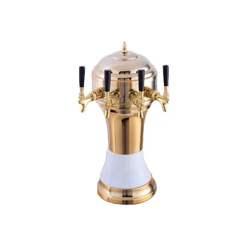 Perlick 4056WH4B Roma Draft Beer Dispensing Tower, 4 Faucets