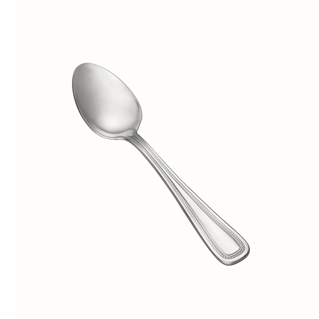 CAC China 3008-01 Black Pearl Teaspoon, 6¼" Length, Heavy Weight, 18/0 Stainless Steel - 1 Dozen