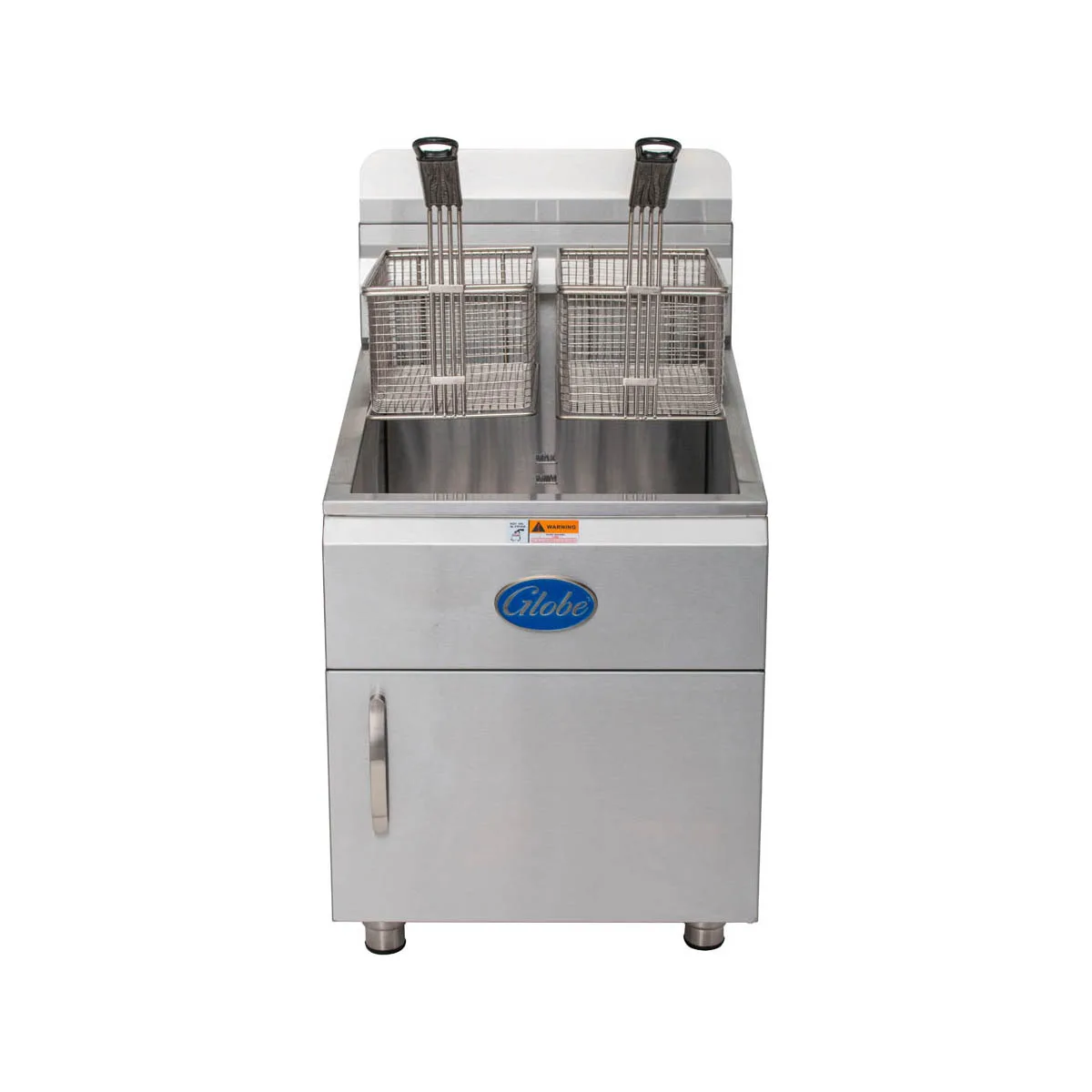 Globe GF30G Full Pot Countertop Gas Fryer w/ 30 lbs Capacity, 2 Baskets, Natural Gas, 53,000 BTU