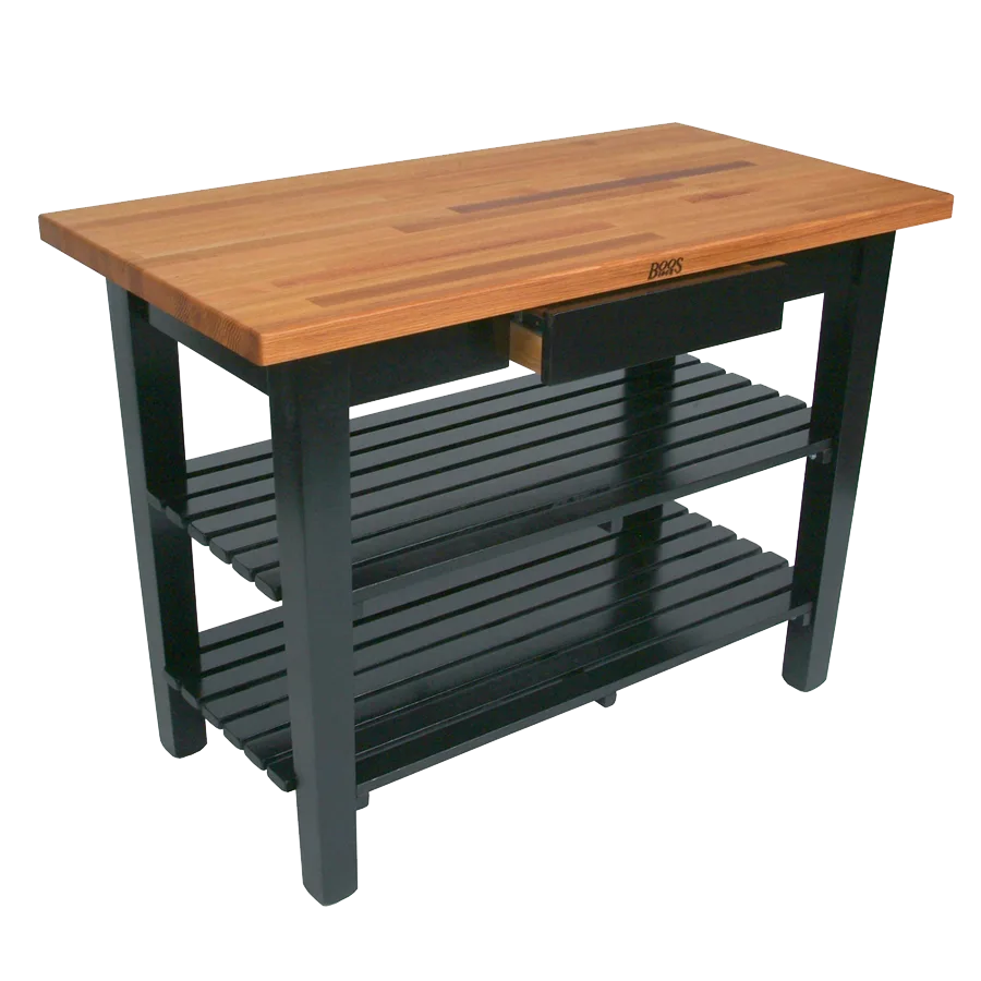 John Boos OC6025-S Oak Table, 60"W X 25"D X 34-3/4"H Overall Size