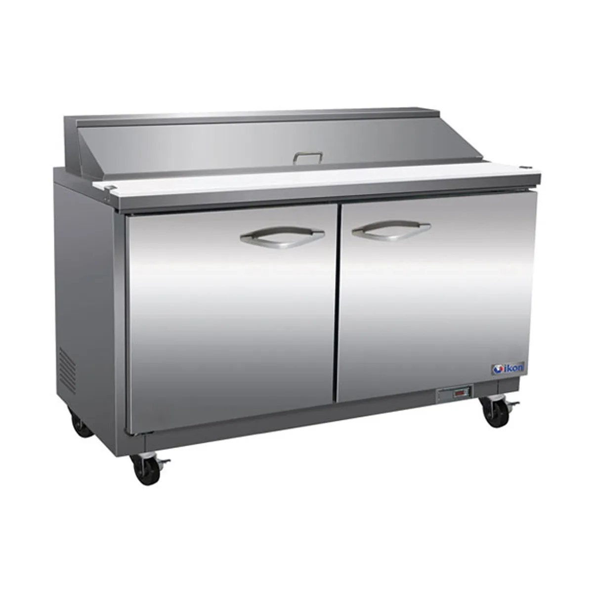 IKON ISP61M-4D 61" Two Section Mega Top Sandwich / Salad Prep Table w/ 4 Drawers, 24 Pans