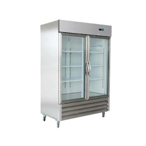 IKON IB54RG 53" 2-Section Reach-In Refrigerator w/ 2 Glass Doors, Bottom Mounted, Stainless Steel, 44 cu. ft.