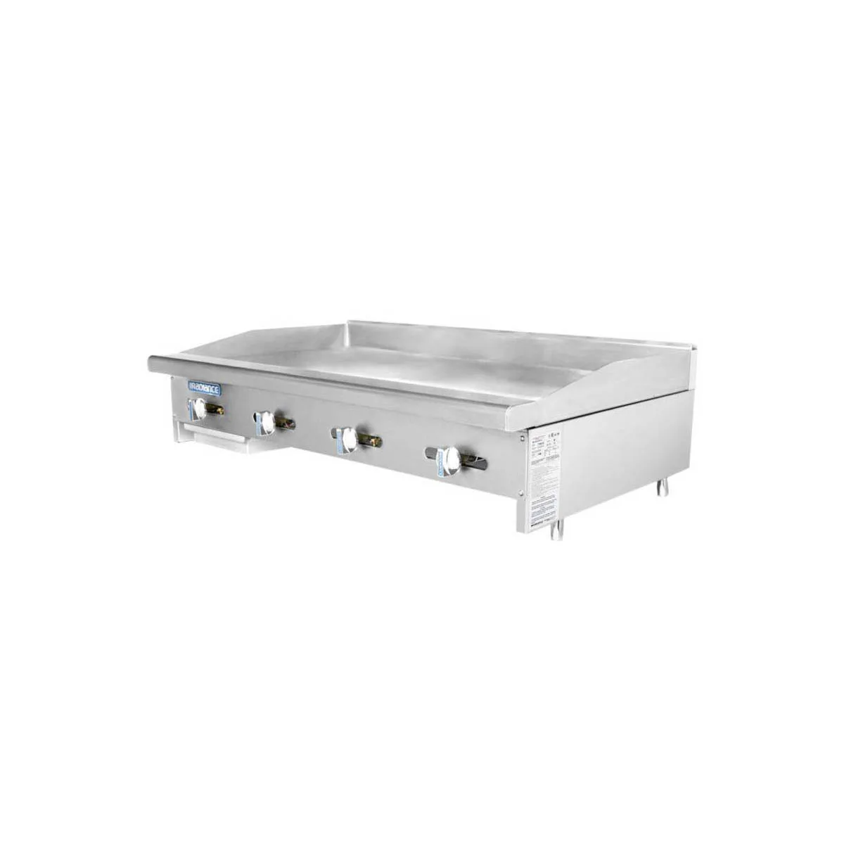 Turbo Air TAMG-48 48" Countertop Manual Gas Griddle, 3/4" Steel Plate, 88.000 BTU