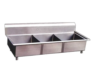 Omcan USA 22114 (3) Three Compartment Sink