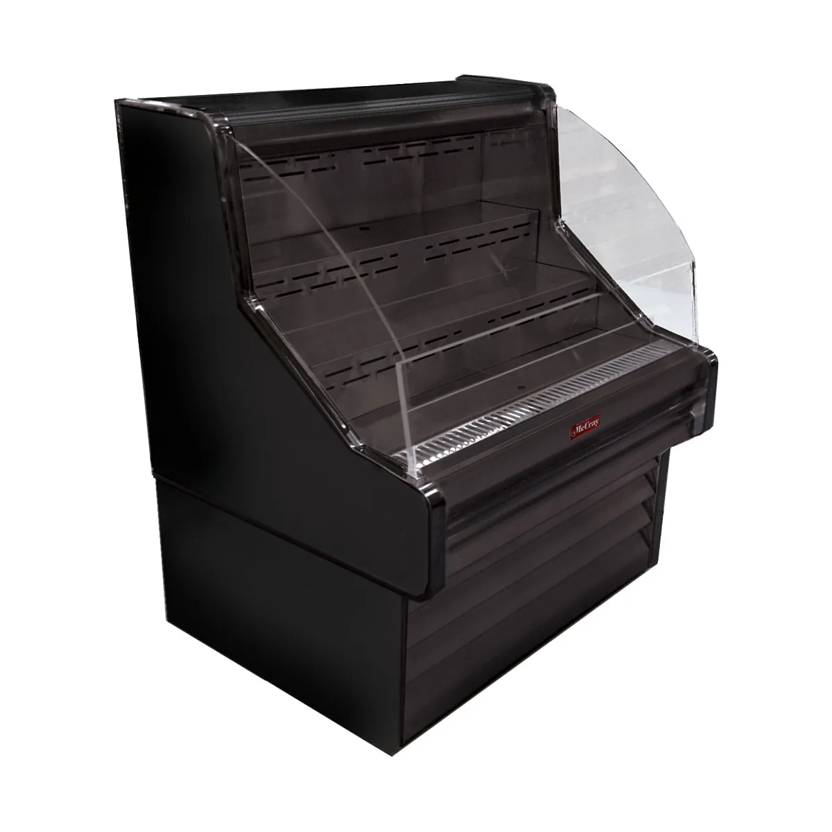 Howard-McCray SC-OS30E-5C-B 63" Horizontal Impluse Open Merchandiser in Black, Self-Contained